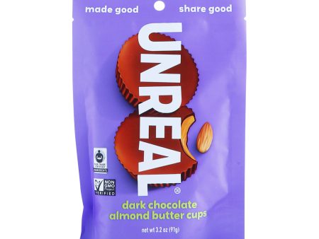 Unreal Dark Chocolate Almond Butter Cups - 91g Discount