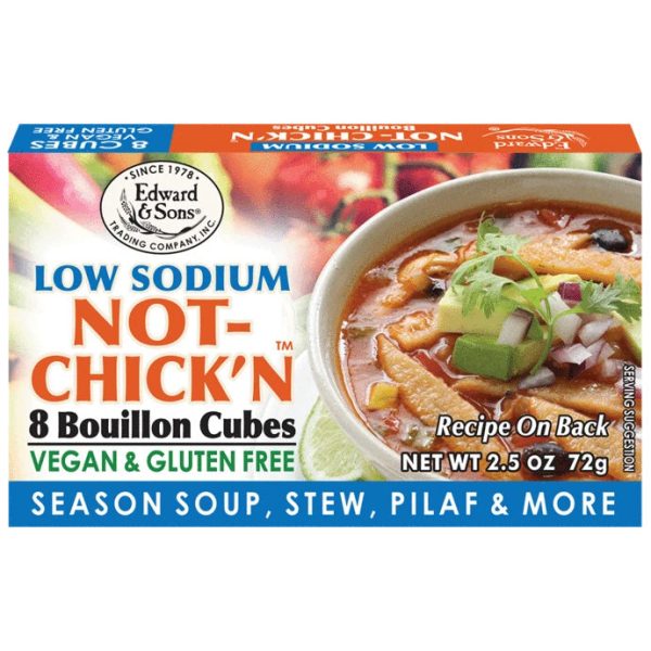 Edward & Sons Low Sodium Not-Chick n Bouillon Cubes - 72g Online Sale