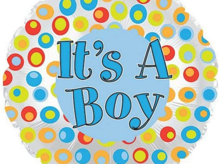 # 75 It’s A Boy Dots Balloon Online now