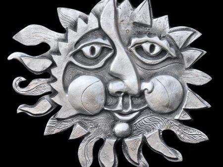 Large Classic Sun Face Wall Sculpture For Discount