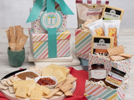 Birthday Celebration Cheese and Cracker Tower Online