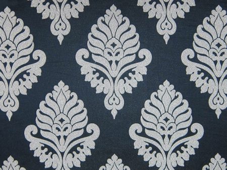 Glam Fabric Shelby Black - Woven Upholstery Fabric Online Sale