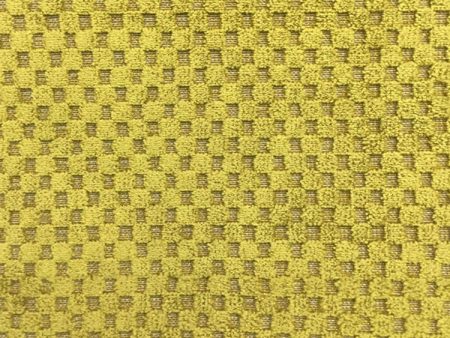 Glam Fabric Tartan Gold  - Velvet Upholstery Fabric For Sale