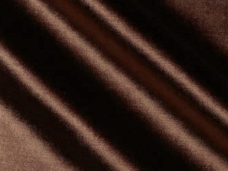 Glam Fabric Glamour Brown - Velvet Upholstery Fabric For Sale