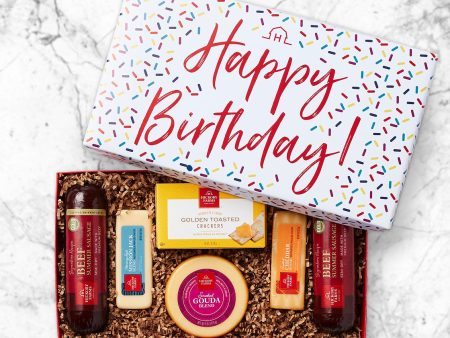 Happy Birthday Meat and Cheese Gift Box Online now