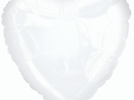 # 105 Solid White Heart Balloon Online