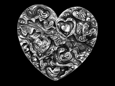 Abstract Heart Wall Sculpture Hot on Sale