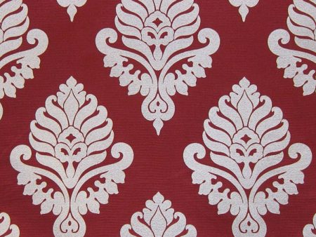 Glam Fabric Shelby Red - Woven Upholstery Fabric For Discount