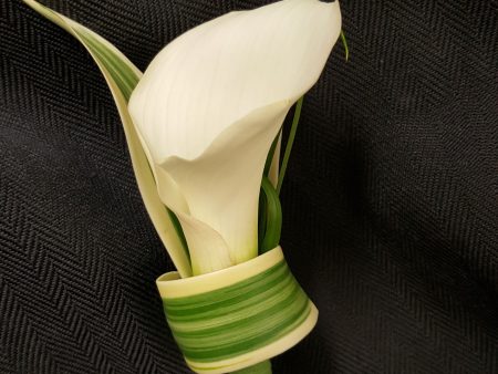 White Calla Boutonniere Online Hot Sale