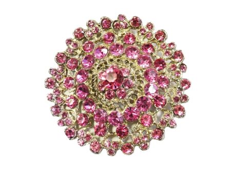 Glam Fabric Grand Pink Brooch For Cheap