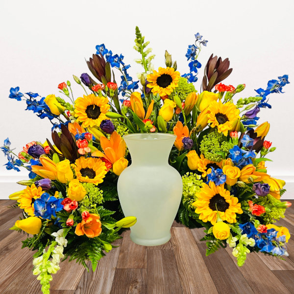 Wildflower Half Urn Wreath For Sale