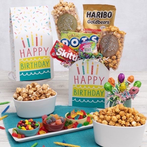 Happy Birthday Candy and Popcorn Gift Box Online Sale