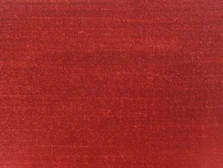 Glam Fabric Imperial Cinnamon - Red Rayon Velvet Upholstery Fabric Online Hot Sale