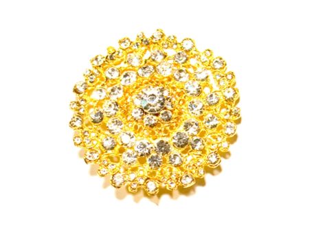 Glam Fabric Grand Gold Brooch Discount