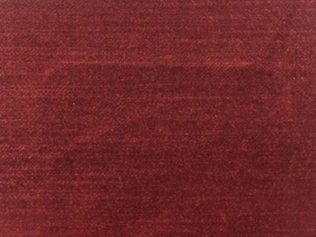 Glam Fabric Imperial Brick - Red Rayon Velvet Upholstery Fabric Discount