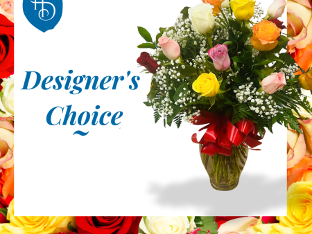 Designers Choice - Assorted Rose Vase Supply