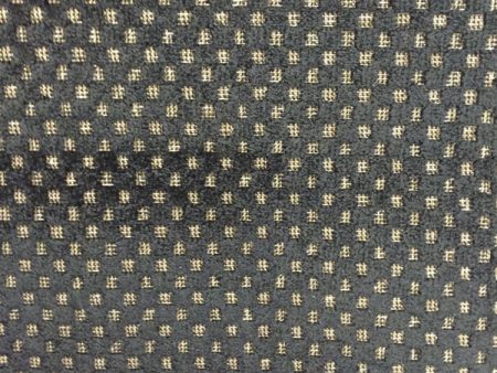 Glam Fabric Tartan Black  - Velvet Upholstery Fabric Discount