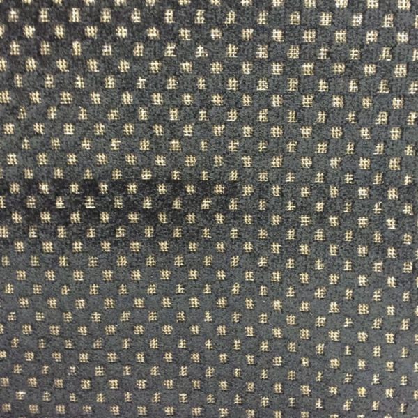 Glam Fabric Tartan Black  - Velvet Upholstery Fabric Discount