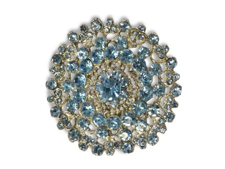 Glam Fabric Grand Light Blue Brooch Supply