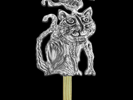 Cat and Bird Garden Stake For Sale