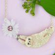 Cream Cat Necklace For Discount