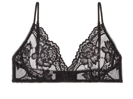 Rosa Scalloped French Lace Bralette in Black, Ivory or Rose Pink For Cheap