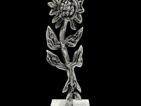 Flower Stem Sculpture on Base Cheap