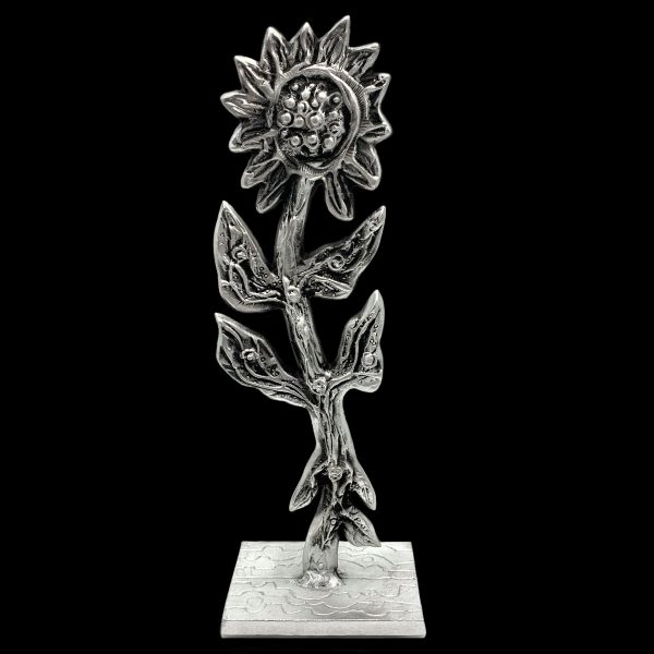 Flower Stem Sculpture on Base Cheap