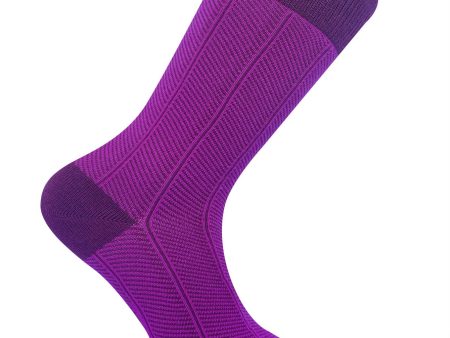 Herringbone Pink Organic Cotton Socks Online Sale