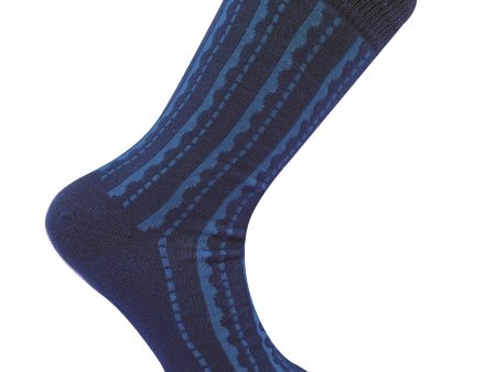 Trippy Blue Organic Cotton Socks For Sale