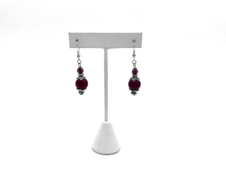 Artistic Preservation Burgundy Earrings Discount