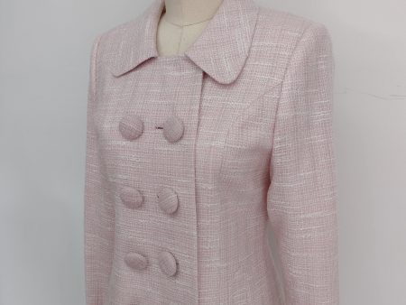 Black Swan French Tweed Limited Edition Pink Winter Coat on Sale