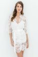 Swan Queen lace kimono bridal robe in Ivory Supply