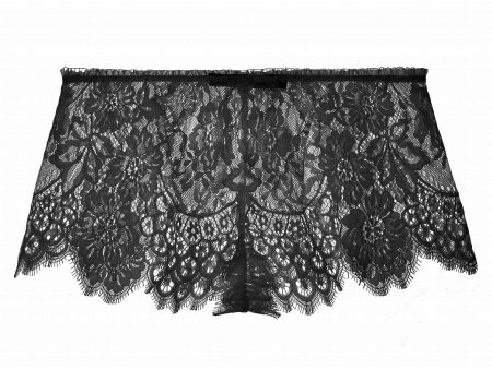 Swan Queen Scalloped lace shorties shorts in Black Discount