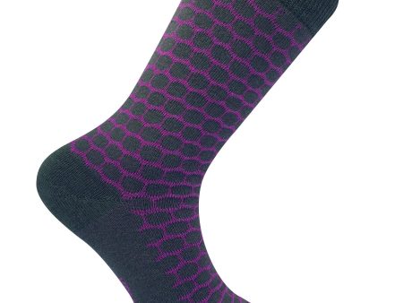 Dots Purple Organic Cotton Socks Online now