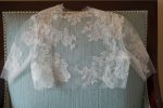 Eliza bridal french lace and tulle bridal bolero shrug cover up Online