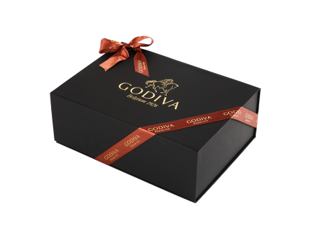 GODIVA BLACK HAMPER BOX MEDIUM on Sale