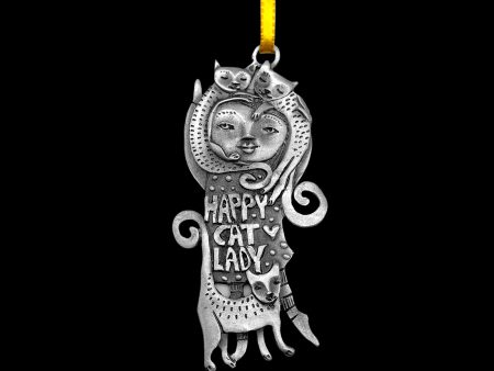 Leandra Drumm  Happy Cat Lady  Ornament on Sale