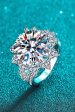 10 Carat Moissanite Flower-Shaped Ring Discount