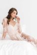 Jenny Boho long French lace robe in Ivory Fashion