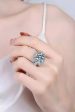 10 Carat Moissanite Flower-Shaped Ring Discount