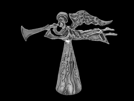 Don Drumm Angel with Horn Tree Topper Hot on Sale