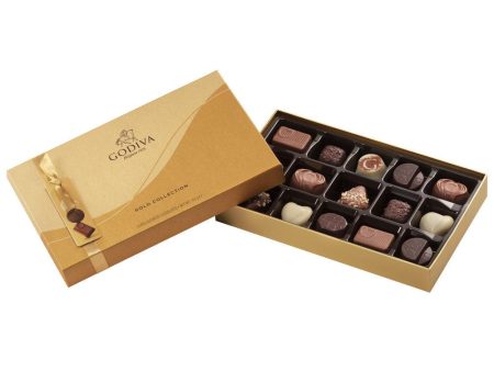 Assorted Chocolate Gold Gift Box, 15 pc Online Hot Sale