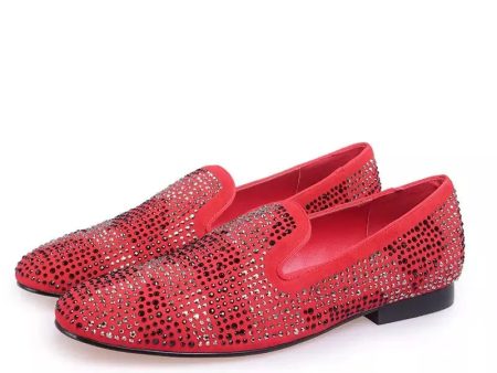 2016 New Brand Designer Red Bottoms man shoes Diamond Genuine Leather Fashion Men Casual flat shoes Male Loafers Size 39-47 Supply