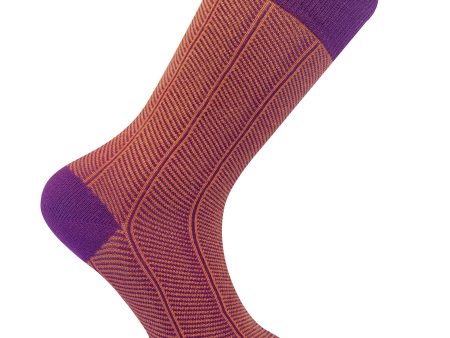 Herringbone Auburn Organic Cotton Socks Supply