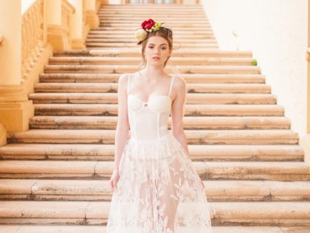 Belle Époque Edwardian French lace tulle skirt in natural Ivory For Sale