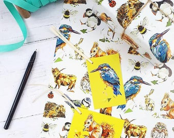 Gift Wrap Set - British Wildlife Discount