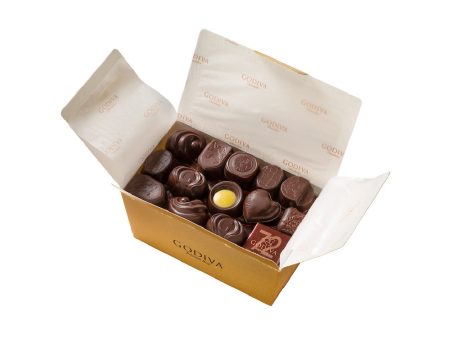 Gold Ballotin Praline Dark Chocolate Box - 500g Supply