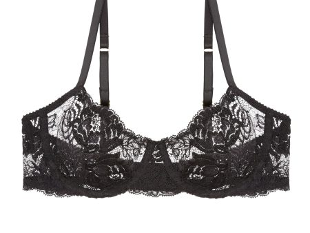 Begonia French Lace underwire bra in Black For Sale