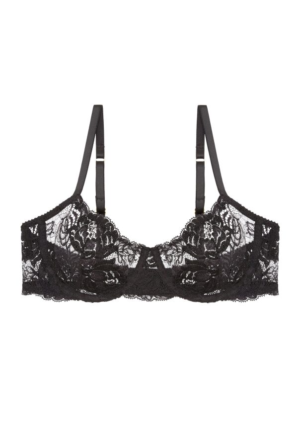 Begonia French Lace underwire bra in Black For Sale